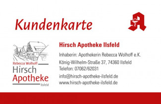 Hirsch Apotheke Ilsfeld Kundenkarte